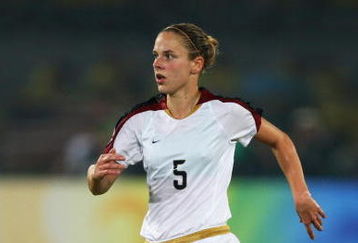 BEIJING - AUGUST 21:  Lindsay Tarpley of United States runs with the ball during the Women's Football Gold Medal match between Brazil and the United States on Day 13 of the Beijing 2008 Olympic Games on August 21, 2008 at Worker's Stadium in Beijing, China.  (Photo by Mike Hewitt/Getty Images)