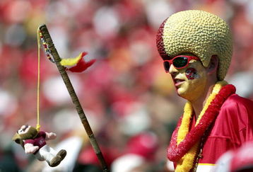 KANSAS CITY, MO - OCTOBER 01:  A Chiefs fan shows his sentiments about the opposition the San Francisco 49ers, as the Kansas City Chiefs defeated the 49ers 41-0 during week four NFL action on October 1, 2006 at Arrowhead Stadium in Kansas City, Missouri.  (Photo by Doug Pensinger/Getty Images)