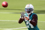 DAVIE, FL - MAY 02:  Rookie cornerback Vontae Davis #24 of the Miami Dolphins catches a ball during mini camp on May 2, 2009 at the Miami Dolphins Training facility in Davie, Florida.  (Photo by Marc Serota/Getty Images)