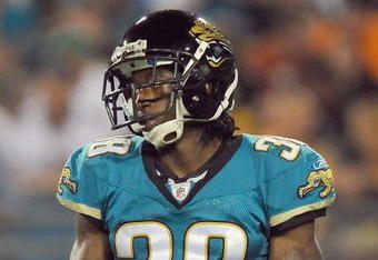 JACKSONVILLE, FL - OCTOBER 05:  Brian Witherspoon #38 of the Jacksonville Jaguars looks on during the game against the Pittsburgh Steelers at Jacksonville Municipal Stadium on October 5, 2008 in Jacksonville, Florida.  (Photo by Sam Greenwood/Getty Images)