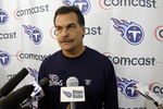 NASHVILLE, TN - MAY 1: Jeff Fisher, head coach of the Tennessee Titans addresses the media during the Tennessee Titans Minicamp on May 1, 2009 at Baptist Sports Park in Nashville, Tennessee. (Photo by Joe Murphy/Getty Images)