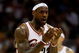 CLEVELAND - MAY 22:  LeBron James #23 of the Cleveland Cavaliers reacts between plays against the Orlando Magic in Game Two of the Eastern Conference Finals during the 2009 Playoffs at Quicken Loans Arena on May 22, 2009 in Cleveland, Ohio. NOTE TO USER: User expressly acknowledges and agrees that, by downloading and or using this photograph, User is consenting to the terms and conditions of the Getty Images License Agreement  (Photo by Gregory Shamus/Getty Images)