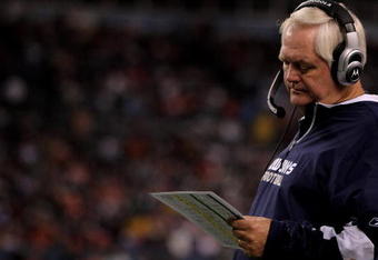 DENVER - AUGUST 16:  Head coach Wade Phillips of the Dallas Cowboys leads his team against the Denver Broncos during preseason NFL action at Invesco Field at Mile High on August 16, 2008 in Denver, Colorado. The Broncos defeated the Cowboys 23-13.  (Photo by Doug Pensinger/Getty Images)