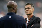 CHICAGO - AUGUST 26:  General Manager Jerry Angelo of the Chicago Bears looks on prior to the game against the Buffalo Bills on August 26, 2005 at Soldier Field in Chicago, Illinois.  The Bears defeated the Bills 16-12.  (Photo by Jonathan Daniel/Getty Images)