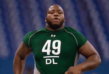 INDIANAPOLIS, IN - FEBRUARY 23:  Defensive lineman Terrance Taylor of Michigan runs the 40 yard dash during the NFL Scouting Combine presented by Under Armour at Lucas Oil Stadium on February 23, 2009 in Indianapolis, Indiana. (Photo by Scott Boehm/Getty Images)