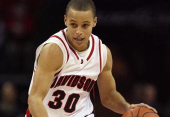 CHARLOTTE, NC - DECEMBER 6:  Stephen Curry #30 of the Davidson Wildcats drives during the game against the North Carolina State Wolfpack at Time Warner Cable Arena on December 6, 2008 in Charlotte, North Carolina. (Photo by Streeter Lecka/Getty Images)