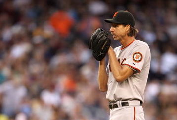 SEATTLE - MAY 22:  Randy Johnson #51 of the San Francisco Giants pitches during the game against the Seattle Mariners on May 22, 2009 in Seattle, Washington. The Mariners defeated the Giants 2-1 in twelve innings. (Photo by Otto Greule Jr/Getty Images)