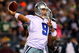 PHILADELPHIA - DECEMBER 28: Tony Romo #9 of the Dallas Cowboys throws a pass against the Philadelphia Eagles on December 28, 2008 at Lincoln Financial Field in Philadelphia, Pennsylvania. (Photo by Jim McIsaac/Getty Images)