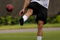 METAIRIE, LA - MAY 08:  Punter Thomas Morstead #6 of the New Orleans Saints works out during the Rookie Minicamp at the New Orleans Saints Training Facility on May 8, 2009 in Metairie, Louisiana.  (Photo by Chris Graythen/Getty Images)