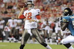 TAMPA, FL - AUGUST 23:  Quarterback Luke McCown #12 of the Tampa Bay Buccaneers sets to pass against the Jacksonville Jaguars at Raymond James Stadium on August 23, 2008 in Tampa, Florida.   (Photo by Al Messerschmidt/Getty Images)