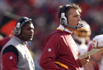 SAN FRANCISCO - DECEMBER 28:  Head coach  Jim Zorn of the Washington Redskins watches the action from the sidelines during the game against of the San Fransisco 49ers at Candlestick Park on December 28, 2008 in San Francisco, California. (Photo by: Jonathan Ferrey/Getty Images)