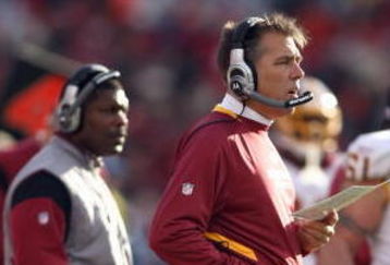 SAN FRANCISCO - DECEMBER 28:  Head coach  Jim Zorn of the Washington Redskins watches the action from the sidelines during the game against of the San Fransisco 49ers at Candlestick Park on December 28, 2008 in San Francisco, California. (Photo by: Jonathan Ferrey/Getty Images)