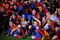 ROME - MAY 27:  Barcelona players pose in front of the trophy after they celebrate winning the UEFA Champions League Final match between Barcelona and Manchester United at the Stadio Olimpico on May 27, 2009 in Rome, Italy. Barcelona won 2-0.  (Photo by Shaun Botterill/Getty Images)