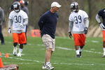 LAKE FOREST, IL - MAY 01: Defensive line coach Rob Marinelli of the Chicago Bears, former head coach of the Detroit Lions, watches a rookie mini-camp practice on May 1, 2009 at Halas Hall in Lake Forest, Illinois. (Photo by Jonathan Daniel/Getty Images)