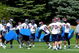 ENGLEWOOD, CO - MAY 03:  Members of the offensive line participate in practice at Denver Broncos Minicamp at the Broncos training facility on May 3, 2009 in Englewood, Colorado.  (Photo by Doug Pensinger/Getty Images)