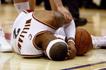 CLEVELAND - MAY 22: Mo Williams #2 of the Cleveland Cavaliers lays on the floor after a play against the Orlando Magic in Game Two of the Eastern Conference Finals during the 2009 Playoffs at Quicken Loans Arena on May 22, 2009 in Cleveland, Ohio. NOTE TO USER: User expressly acknowledges and agrees that, by downloading and or using this photograph, User is consenting to the terms and conditions of the Getty Images License Agreement  (Photo by Gregory Shamus/Getty Images)