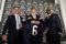 LAKE FOREST, IL - APRIL 3:  Chicago Bears general manager Jerry Angelo, quarterback Jay Cutler and head coach Lovie Smith are all smiles after introducing Cutler as their new quarterback during a press conference on April 3, 2009 at Halas Hall in Lake Forest, Illinois. (Photo by Jim Prisching/Getty Images)