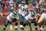 LANDOVER, MD - DECEMBER 21:  Quarterback Donovan McNabb #5 of the Philadelphia Eagles calls the play during the game against the Washington Redskins on December 21, 2008 at FedEx Field in Landover, Maryland.  (Photo by Kevin C. Cox/Getty Images)