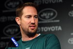 FLORHAM PARK, NJ - MAY 02:  Offensive coordinator Brian Schottenheimer of the New York Jets speaks to the media during minicamp on May 2, 2009 at the Atlantic Health Jets Training Center in Florham Park, New Jersey.  (Photo by Jim McIsaac/Getty Images)