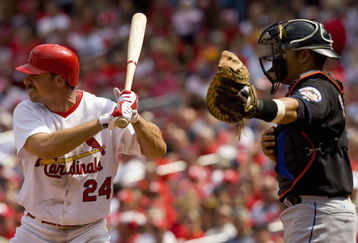ST. LOUIS, MO - APRIL 23: Rick Ankiel #24 of the St. Louis Cardinals is intentionally walked against Omir Santos #9 of the New York Mets on April 23, 2009 at Busch Stadium in St. Louis, Missouri. The Cardinals beat the Mets 12-8.  (Photo by Dilip Vishwanat/Getty Images)