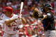 ST. LOUIS, MO - APRIL 23: Rick Ankiel #24 of the St. Louis Cardinals is intentionally walked against Omir Santos #9 of the New York Mets on April 23, 2009 at Busch Stadium in St. Louis, Missouri. The Cardinals beat the Mets 12-8. (Photo by Dilip Vishwanat/Getty Images)