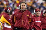 LANDOVER, MD - NOVEMBER 16:  Head coach Jim Zorn of the Washington Redskins walks the sidelines as his team plays the Dallas Cowboys on November 16, 2008 at FedEx Field in Landover, Maryland.  (Photo by Jim McIsaac/Getty Images)