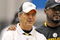 PITTSBURGH - MAY 01:  Head coach Mike Tomlin of the Pittsburgh Steelers watches practice alongside defensive coordinator Dick LeBeau during rookie training camp at the Pittsburgh Steelers Practice Facility on May 1, 2009 in Pittsburgh, Pennsylvania.  (Photo by Joe Sargent/Getty Images)