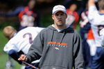 ENGLEWOOD, CO - MAY 03:  Head coach Josh McDaniels of the Denver Broncos oversees practice during minicamp at the Broncos training facility on May 3, 2009 in Englewood, Colorado.  (Photo by Doug Pensinger/Getty Images)