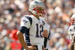 FOXBORO, MA - SEPTEMBER 7:  Quarterback #12 of the New England Patriots looks on during their NFL game against the Kansas City Chiefs on September 7, 2008 at Gillette Stadium in Foxboro, Massachusetts. The Patriots defeated the Chiefs 17-10. (Photo by Elsa Garrison/Getty Images)