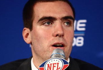 TAMPA, FL - JANUARY 29:  Joe Flacco of the Baltimore Ravens talks to the media during the 'Diet Pepsi Rookie of the Year' press conference at the Tampa Convention Center on January 29, 2009 in Tampa, Florida.  (Photo by Chris McGrath/Getty Images)