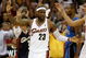 CLEVELAND - MAY 28:  LeBron James #23 of the Cleveland Cavaliers high fives with teammate Anderson Varejao #17 after a play against the Orlando Magic in Game Five of the Eastern Conference Finals during the 2009 Playoffs at Quicken Loans Arena on May 28, 2009 in Cleveland, Ohio. NOTE TO USER: User expressly acknowledges and agrees that, by downloading and or using this photograph, User is consenting to the terms and conditions of the Getty Images License Agreement  (Photo by Gregory Shamus/Getty Images)