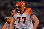 BALTIMORE - NOVEMBER 11:  Offensive lineman Andrew Whitworth #77 of the Cincinnati Bengals plays against the Baltimore Ravens at M&T Bank Staduim on November 11, 2007 in Baltimore, Maryland. Cincinnati defeated Baltimore 21-7.  (Photo by Doug Pensinger/Getty Images)