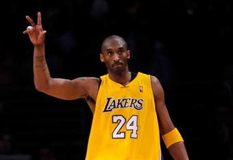 LOS ANGELES, CA - MAY 27:  Kobe Bryant #24 of the Los Angeles Lakers reacts in the second half against the Denver Nuggets in Game Five of the Western Conference Finals during the 2009 NBA Playoffs at Staples Center on May 27, 2009 in Los Angeles, California. NOTE TO USER: User expressly acknowledges and agrees that, by downloading and or using this photograph, User is consenting to the terms and conditions of the Getty Images License Agreement.  (Photo by Kevork Djansezian/Getty Images)