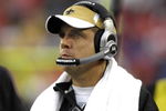 TAMPA, FL - NOVEMBER 30: Coach Sean Payton of the New Orleans Saints directs play against the Tampa Bay Buccaneers at Raymond James Stadium on November 30, 2008 in Tampa, Florida.  (Photo by Al Messerschmidt/Getty Images) 