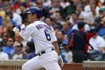 CHICAGO - MAY 2:  Micah Hoffpauir #6 of the Chicago Cubs bats against the Florida Marlins during the game on May 2, 2009 at Wrigley Field in Chicago, Illinois. (Photo by Jonathan Daniel/Getty Images) 