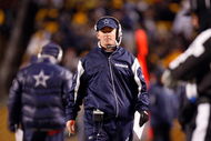 PITTSBURGH - DECEMBER 7:  Offensive Coordinator Jason Garrett of the Dallas Cowboys looks on from the sideline during their NFL game against the Pittsburgh Steelers on December 7, 2008 at Heinz Field in Pittsburgh, Pennsylvania. The Steelers defeated the Cowboys 20-13. (Photo by Gregory Shamus/Getty Images)