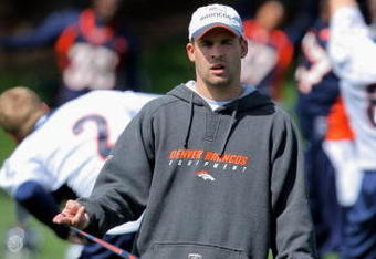 ENGLEWOOD, CO - MAY 03:  Head coach Josh McDaniels of the Denver Broncos oversees practice during minicamp at the Broncos training facility on May 3, 2009 in Englewood, Colorado.  (Photo by Doug Pensinger/Getty Images)