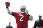 ALAMEDA, CA - MAY 08:  JaMarcus Russell #2 of the Oakland Raiders throws the ball during the Raiders minicamp at the team's permanent training facility on May 8, 2009 in Alameda, California.  (Photo by Ezra Shaw/Getty Images)