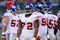 EAST RUTHERFORD, NJ - AUGUST 23:  Osi Umenyiora #72 of the New York Giants waits during a timeout against the New York Jets during a preseason NFL game at Giants Stadium in the Meadowlands on August 23, 2008 in East Rutherford, New Jersey.  (Photo by Jeff Zelevansky/Getty Images) 