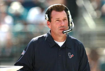 JACKSONVILLE, FL - OCTOBER 14:  Head coach Gary Kubiak of the Houston Texans watches his team take on the Jacksonville Jaguars at Jacksonville Municipal Stadium on October 14, 2007 in Jacksonville, Florida. The Jaguars defeated the Texans 37-17.  (Photo by Doug Benc/Getty Images)