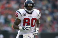 CLEVELAND - NOVEMBER 23:  Andre Johnson #80 of the Houston Texans jogs on the field during the NFL game against the Cleveland Browns at Cleveland Browns Stadium on November 23, 2008 in Cleveland, Ohio.  (Photo by Andy Lyons/Getty Images)
