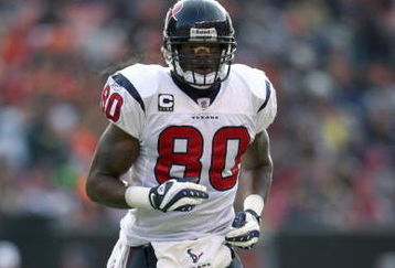 CLEVELAND - NOVEMBER 23:  Andre Johnson #80 of the Houston Texans jogs on the field during the NFL game against the Cleveland Browns at Cleveland Browns Stadium on November 23, 2008 in Cleveland, Ohio.  (Photo by Andy Lyons/Getty Images)