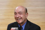 CHAPEL HILL, NC - FEBRUARY 06: ESPN sports commentator Dick Vitale reports before the game between the North Carolina Tar Heels and the Duke Blue Devils at the Dean E. Smith Center on February 6, 2008 in Chapel Hill, North Carolina. This will be Vitale's first game after missing two months after throat surgery. (Photo by Kevin C. Cox/Getty Images) 