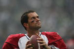 SEATTLE - NOVEMBER 16: Matt Leinart #7 of the Arizona Cardinalswatches the game against the Seattle Seahawks at Qwest Field on November 16, 2008 in Seattle, Washington.  (Photo by Jonathan Ferrey/Getty Images)