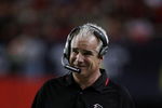 ATLANTA - DECEMBER 28:  Head coach Mike Smith of the Atlanta Falcons watches his team take on the St. Louis Rams at Georgia Dome on December 28, 2008 in Atlanta, Georgia.  The Falcons defeated the Rams 31-27.  (Photo by Doug Benc/Getty Images)