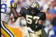 3 Oct 1993: Linebacker Rickey Jackson of the New Orleans Saints works against the Los Angeles Rams during a game at Anaheim Stadium in Anaheim, California. The Saints won the game, 37-6.