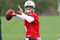 FLORHAM PARK, NJ - MAY 02:  Quarterback Mark Sanchez #6 of the New York Jets throws a pass during minicamp on May 2, 2009 at the Atlantic Health Jets Training Center in Florham Park, New Jersey.  (Photo by Jim McIsaac/Getty Images)