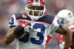 GLENDALE, AZ - OCTOBER 05: Wide Receiver Lee Evans #83 of the Buffalo Bills runs against the Arizona Cardinals during the first half of the Buffalo Bills v Arizona Cardinals NFL Game on October 5, 2008 at Stadium in Glendale, Arizona. (Photo by Donald Miralle/Getty Images)