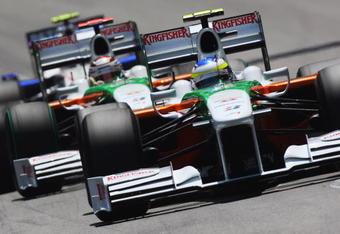 MONTE CARLO, MONACO - MAY 24:  Giancarlo Fisichella of Italy and Force India drives during the Monaco Formula One Grand Prix at the Monte Carlo Circuit on May 24, 2009 in Monte Carlo, Monaco.  (Photo by Mark Thompson/Getty Images)