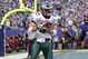 EAST RUTHERFORD, NJ - JANUARY 11: Brent Celek #87 of the Philadelphia Eagles catches a pass in the end zone during the NFC Divisional Playoff Game against the New York Giants on January 11, 2009 at Giants Stadium in East Rutherford, New Jersey. The Eagles defeated the Giants 23-11. (Photo by Michael Heiman/Getty Images)